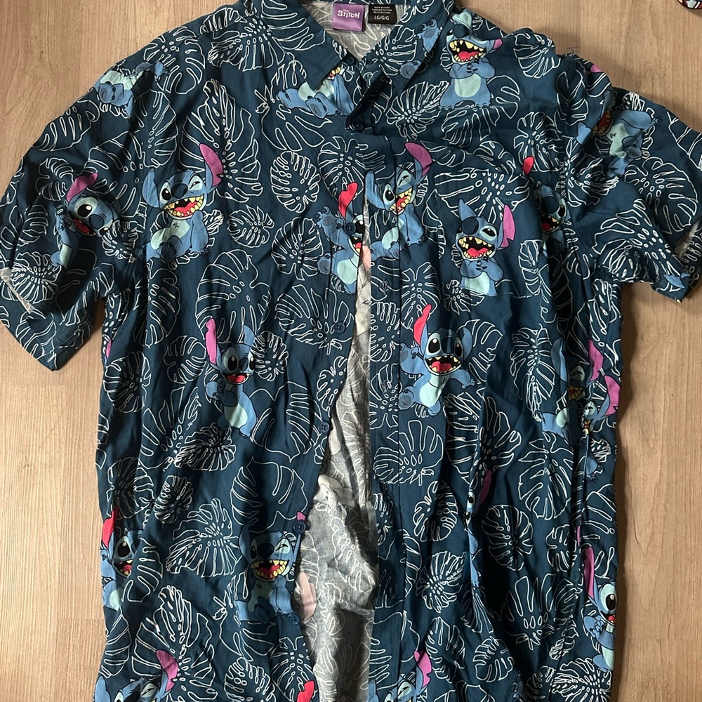 Disney Tropical Stitch Button-Down Shirt